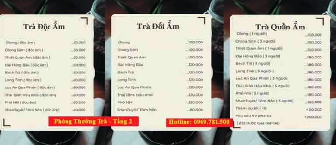 phòng uống trà